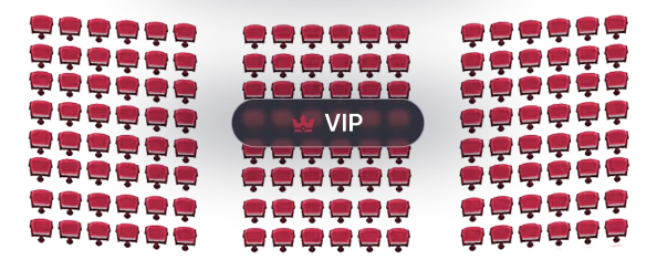 Área VIP, logo atrás da Diamond