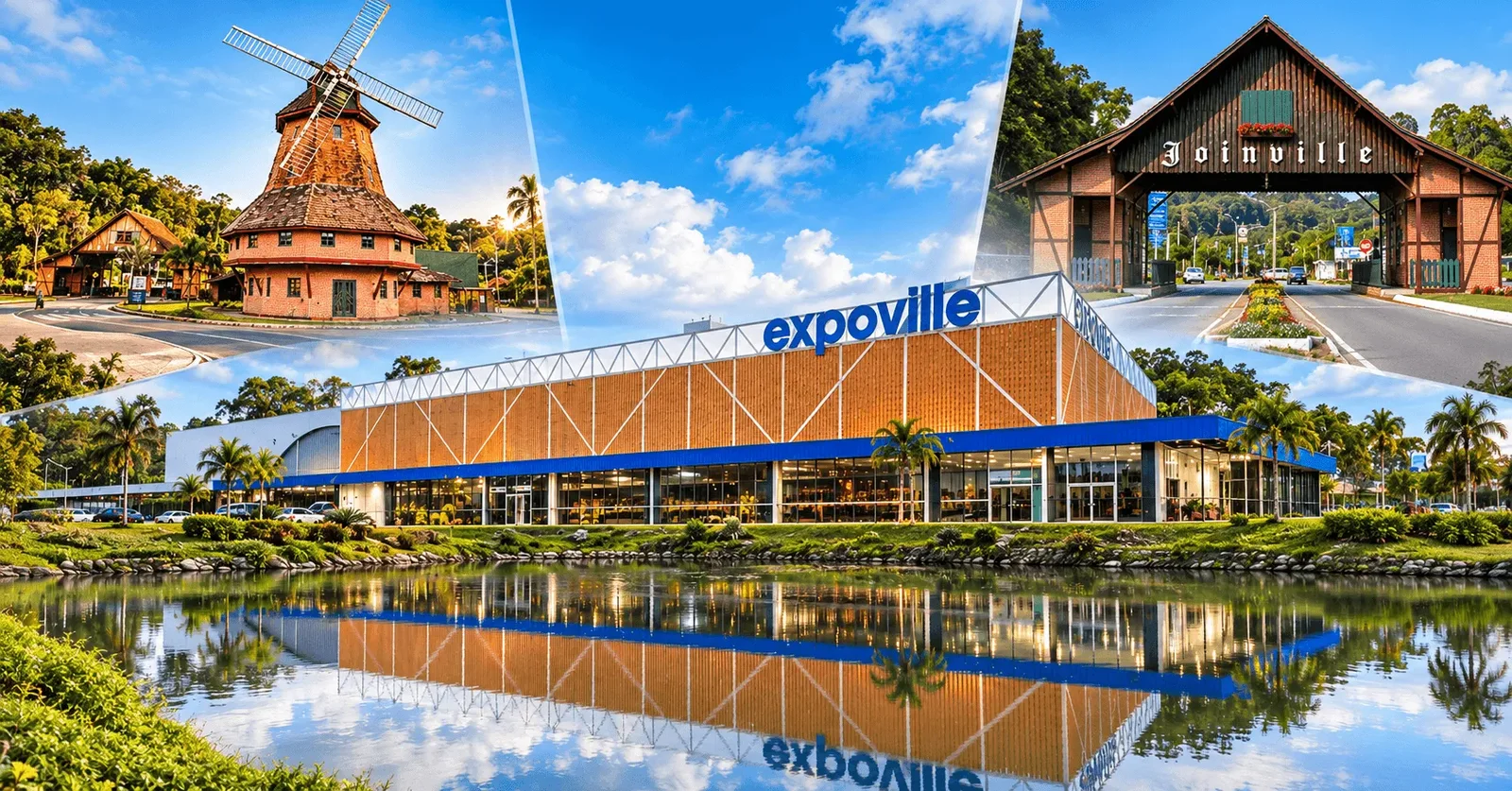 Expoville, local do Protagon em Joinville/SC, com pontos turísticos da cidade